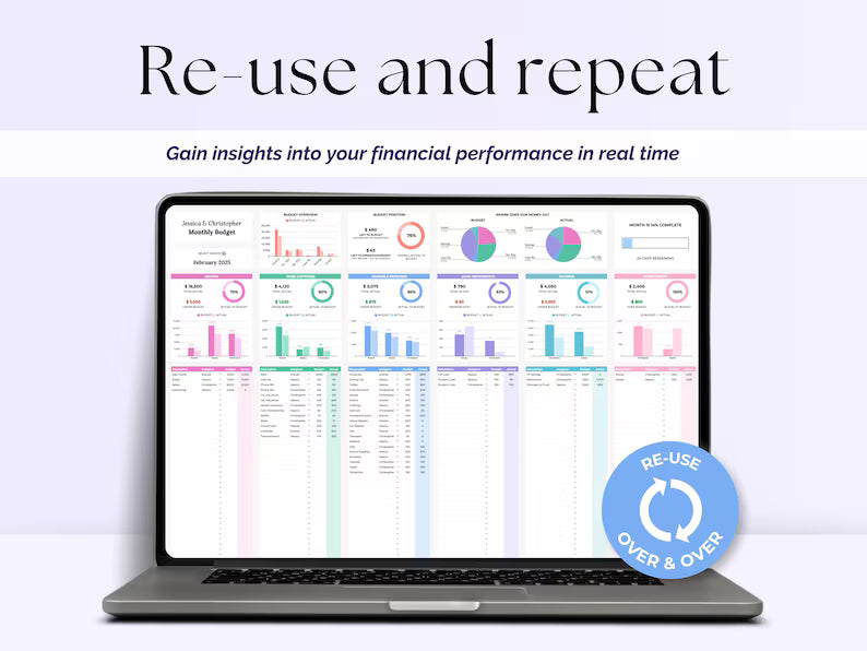 Household Monthly Budget Planner (Google Sheets)