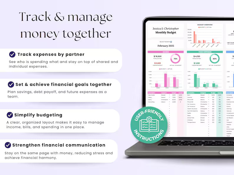 Household Monthly Budget Planner (Google Sheets)